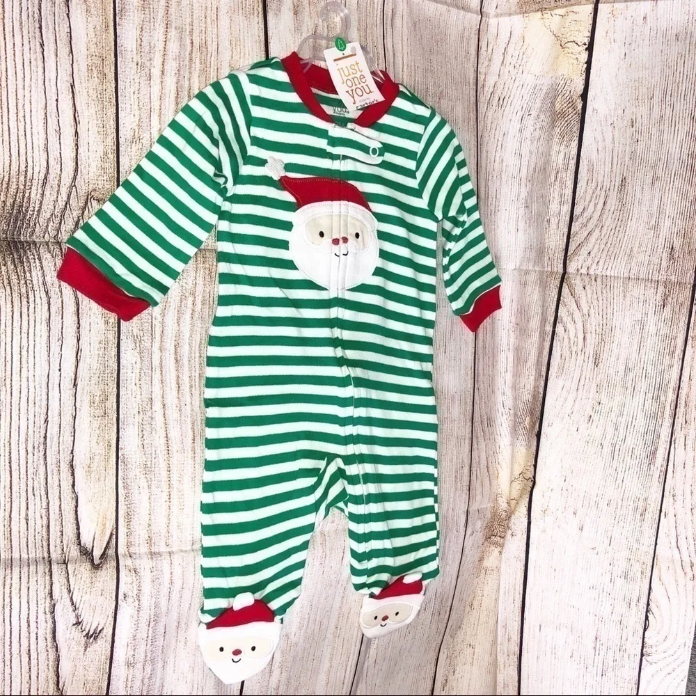 Christmas Santa Sleeper with Feet Size 9 Months